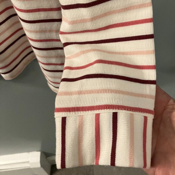 Talbots Women's Striped Long Sleeve Boat Neck Top Multi-Color Size Medium - Picture 5 of 7